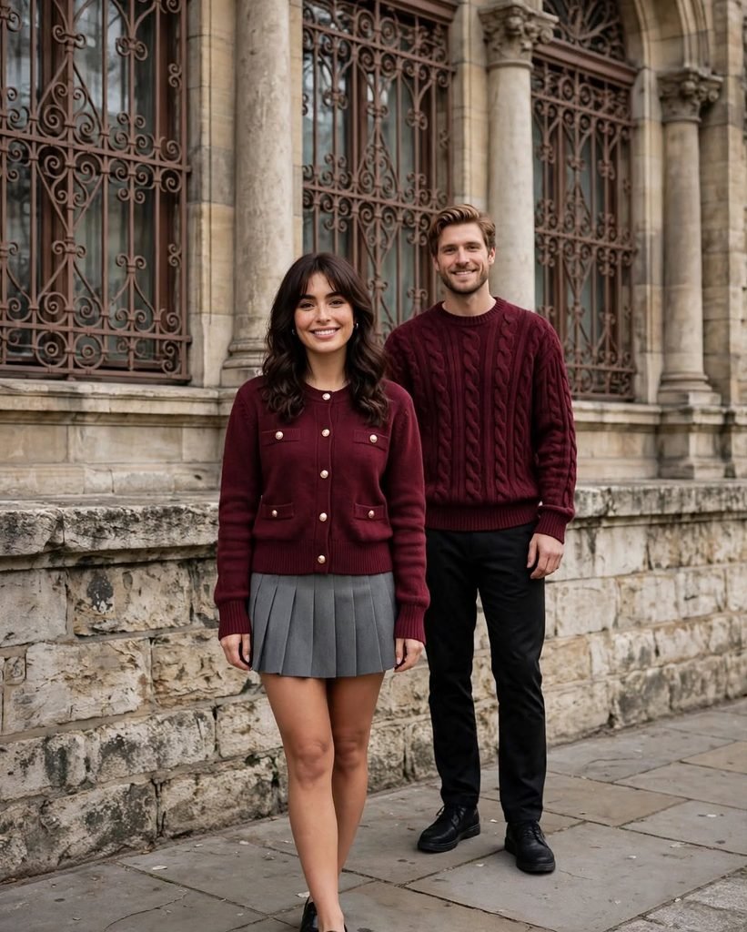 atching Burgundy Couple Outfit - The Shape and Shade