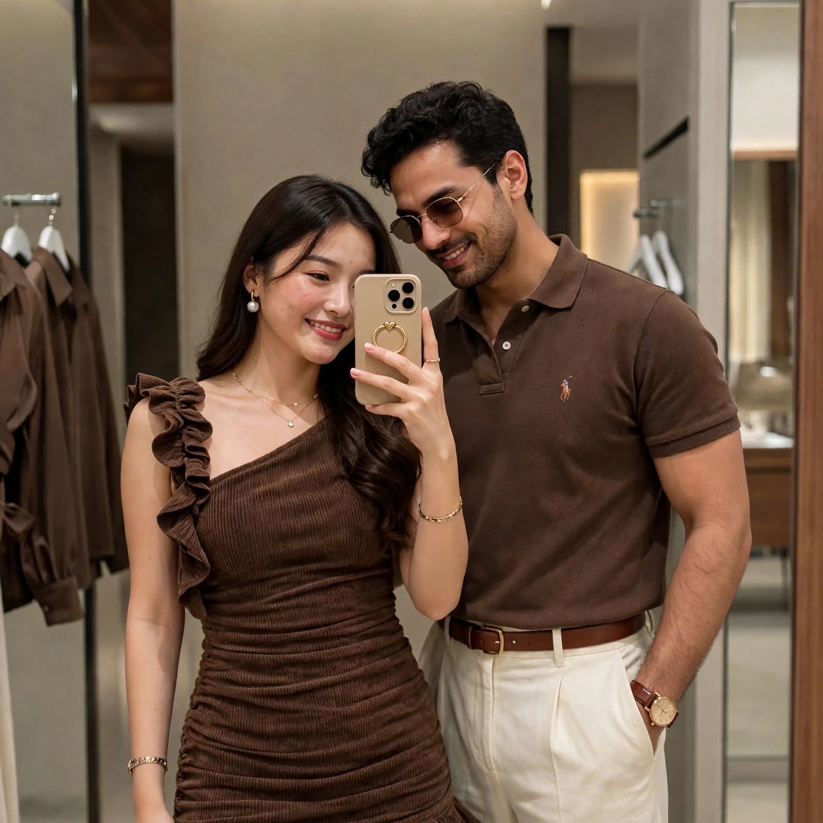 Cozy Brown Couple – Chic Store Look